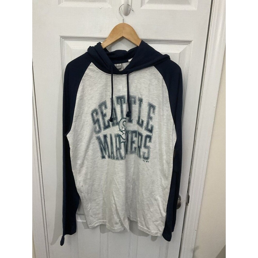 CSA Seattle Mariners Raglan Hoodie Size Large